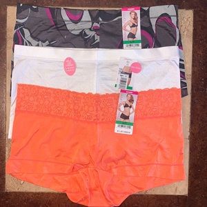 New With Tags Maidenform Dream Boyshorts Panty Lot: Size Large